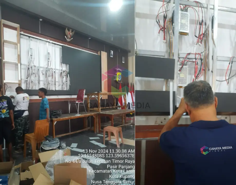 instalasi videotron SEKOLAH ISLAM TERPADU AZZAHRA - P4 OUTDOOR 3840 HZ - 300CMX600CM - LAMPUNG4